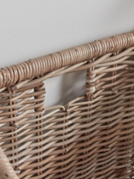 Tall Rattan Log & Kindling Trolley - thumbnail 3
