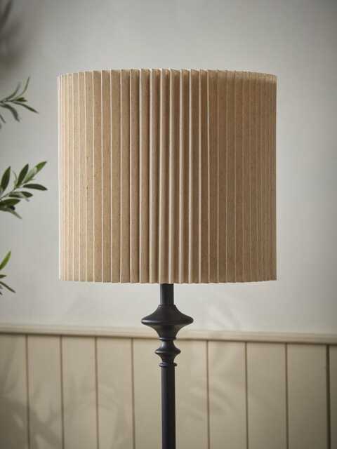 40cm Tall  Natural Linen Vintage Pleated Shade - image 1