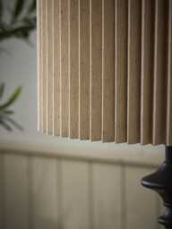 40cm Tall  Natural Linen Vintage Pleated Shade - thumbnail 3