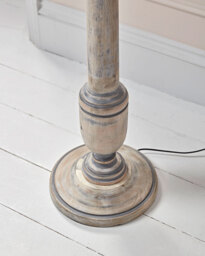 Grey Washed Turned Floor Lamp - thumbnail 4
