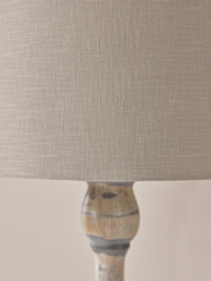 Grey Washed Turned Floor Lamp - thumbnail 3