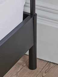 Bergen Oak Kingsize Bed - Black - thumbnail 5