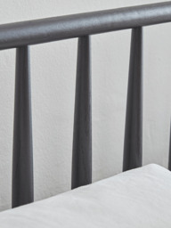 Bergen Oak Kingsize Bed - Black - thumbnail 3