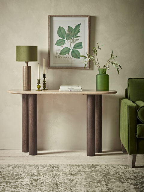 Travertine Console - image 1