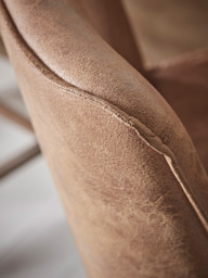 Two Leather Counter Stools - thumbnail 2