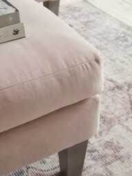 Dinan Ottoman - Evergreen Opulent Cotton Velvet - thumbnail 2