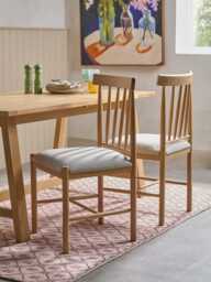 Neda Wooden Dining Chair - Set of 2 - thumbnail 1
