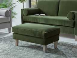 Toulon Ottoman - Seashell Opulent Cotton Velvet - thumbnail 4