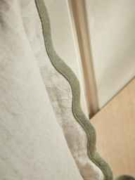 Scalloped Square Cushion Cover - Fern Green - thumbnail 2