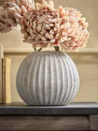 Cara Textured Stone Effect Vase