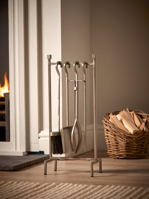 Iron Hanging Fireside Set - Silver - image 1