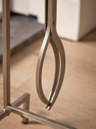 Iron Hanging Fireside Set - Silver - thumbnail 3