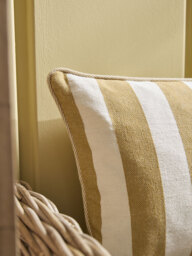 Classic Stripe Cushion - Ochre - thumbnail 3