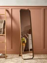 Squoval Oak Standing Full Length Mirror - thumbnail 1