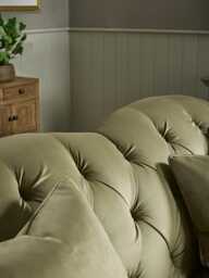 Vollen Three Seater Sofa - Burnt Orange Velvet - thumbnail 4
