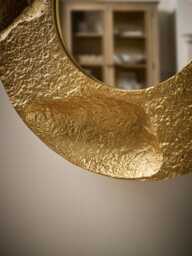 Round Textured Brass Mirror - thumbnail 3