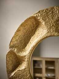 Round Textured Brass Mirror - thumbnail 2