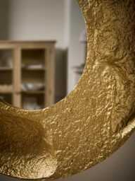 Round Textured Brass Mirror - thumbnail 4