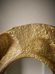 Round Textured Brass Mirror - thumbnail 5
