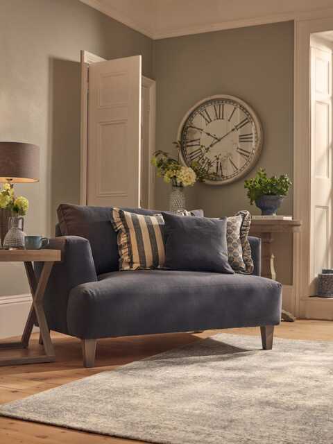 Palma Love Seat - Delicate Rose Opulent Cotton Velvet - image 1