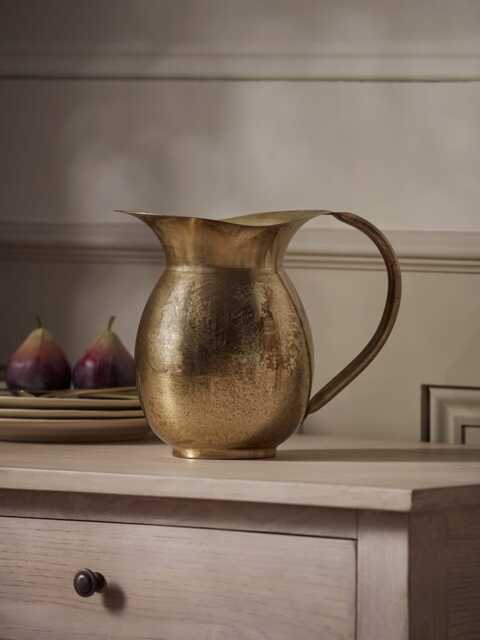 Golden Metal Jug Vase - image 1