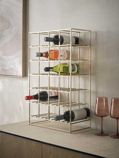 Large Iron Wine Rack - Grey - image 1