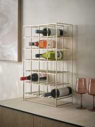 Large Iron Wine Rack - Grey - thumbnail 1