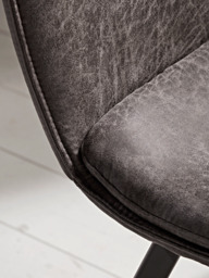 Williamsburg Carbon Faux Leathe Upholstered Dining Chairs - Set of 2 - thumbnail 5