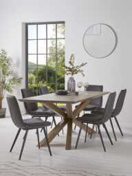Williamsburg Carbon Faux Leathe Upholstered Dining Chairs - Set of 2 - thumbnail 4