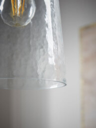 Hammered Glass Cone Pendant - thumbnail 4