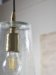 Hammered Glass Cone Pendant - thumbnail 3