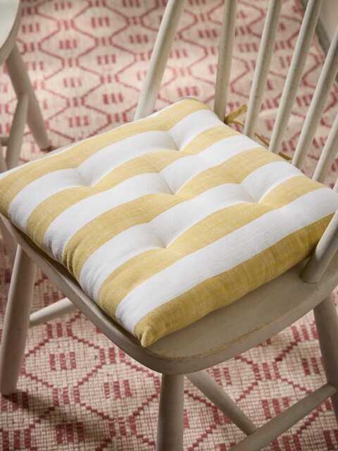 Cotton Seat Pad - Ochre Stripe - image 1