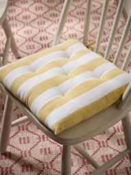 Cotton Seat Pad - Ochre Stripe - thumbnail 1