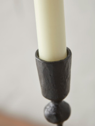 Matte Black Dinner Candle Holder - Medium - thumbnail 3