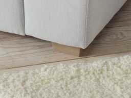Lyon Chaise Left Hand Sofa - Seashell Opulent Cotton Velvet - thumbnail 5