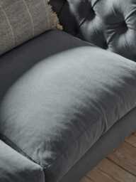 Sarnia Two Seater Sofa - Navy Opulent Cotton Velvet - thumbnail 5