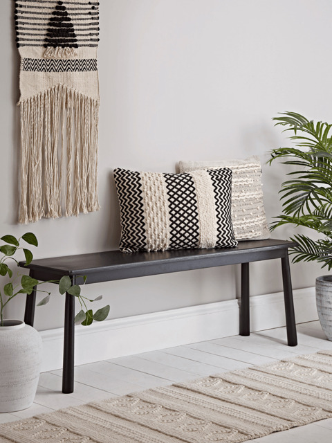 Bergen Oak Bench - Black - image 1