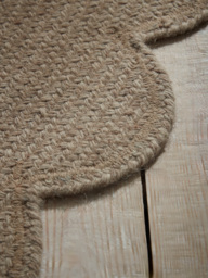 Agna Round Scalloped Rug - Natural - thumbnail 2