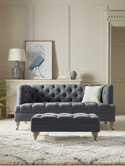 Bodo Three Seater Sofa - Tobacco Opulent Cotton Velvet - image 1