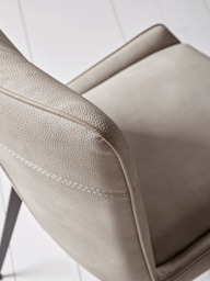 Two Soft Grey Dining Chairs - thumbnail 3