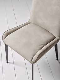 Two Soft Grey Dining Chairs - thumbnail 4