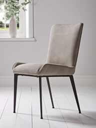 Two Soft Grey Dining Chairs