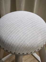 French Blue Striped Stool - thumbnail 2