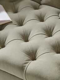 Bodo Love Seat - Pale Stone Opulent Cotton Velvet - thumbnail 4