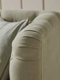 Bodo Love Seat - Pale Stone Opulent Cotton Velvet - thumbnail 2
