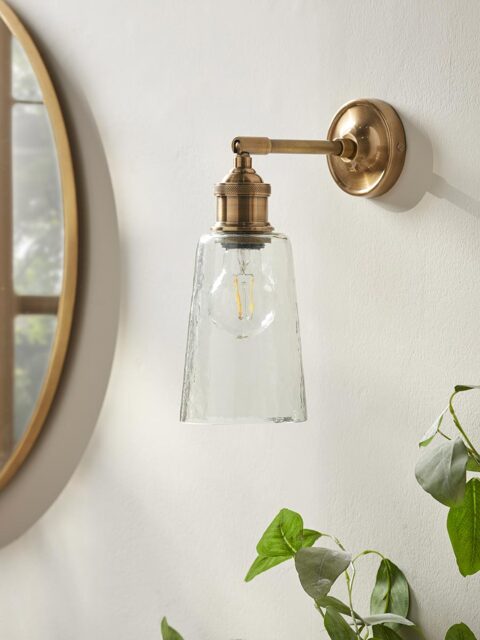 Hammered Glass Wall Light - image 1