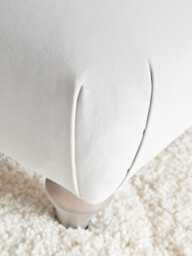 Geneve Ottoman - Mink Grey Opulent Cotton Velvet - thumbnail 2