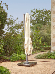 The Ultimate Square Light Up Cantilever Parasol Set - Champagne - thumbnail 4