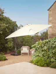 The Ultimate Square Light Up Cantilever Parasol Set - Champagne - thumbnail 2