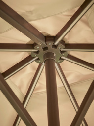 The Ultimate Square Light Up Cantilever Parasol Set - Champagne - thumbnail 3